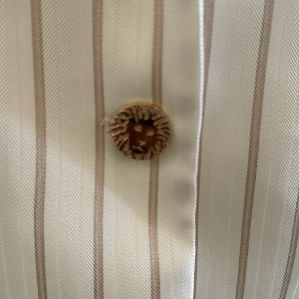 Anne Klein Blazer Jacket in Cream with Tan stripes. NWT - Picture 7 of 13